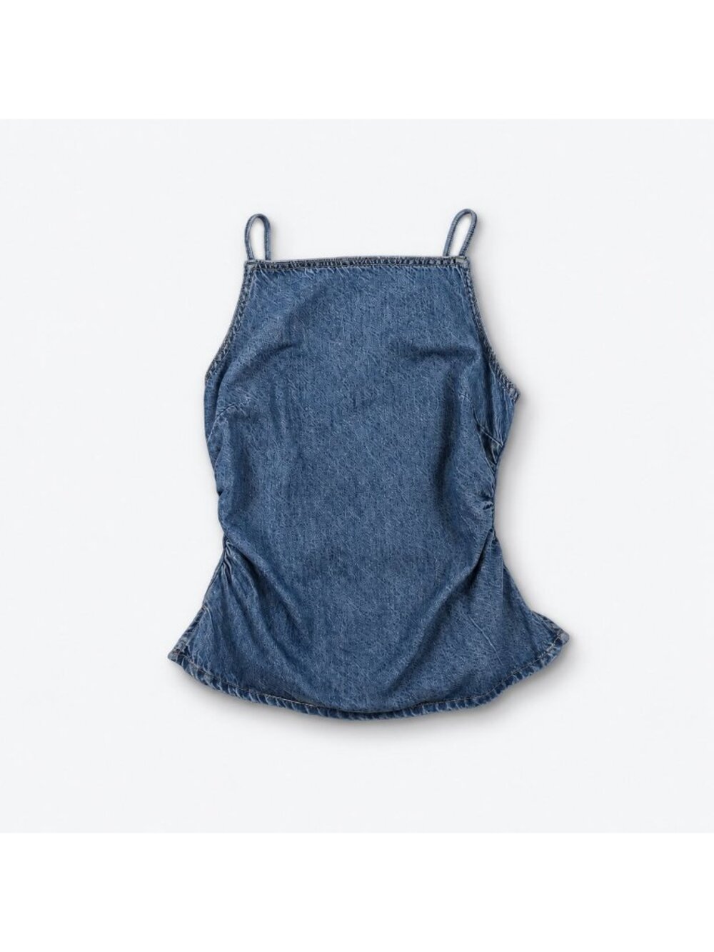 Madewell Ruched Squareneck Tank in Robertson Wash: Airy Denim Edition Women's 0